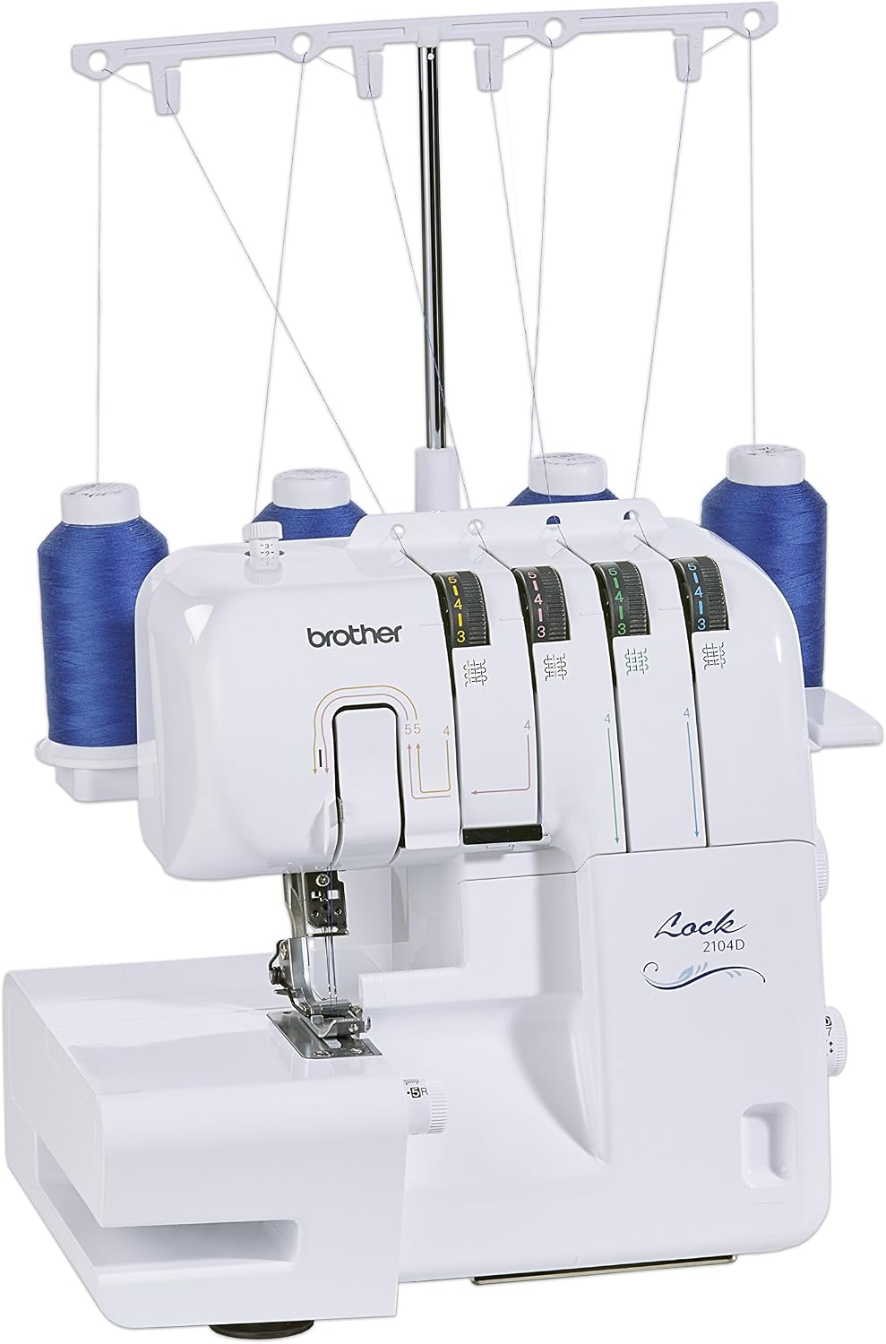Brother Overlock-Nähmaschinen, Schwarz, Overlock 2104 D + Nähmaschinen Dealer Paket