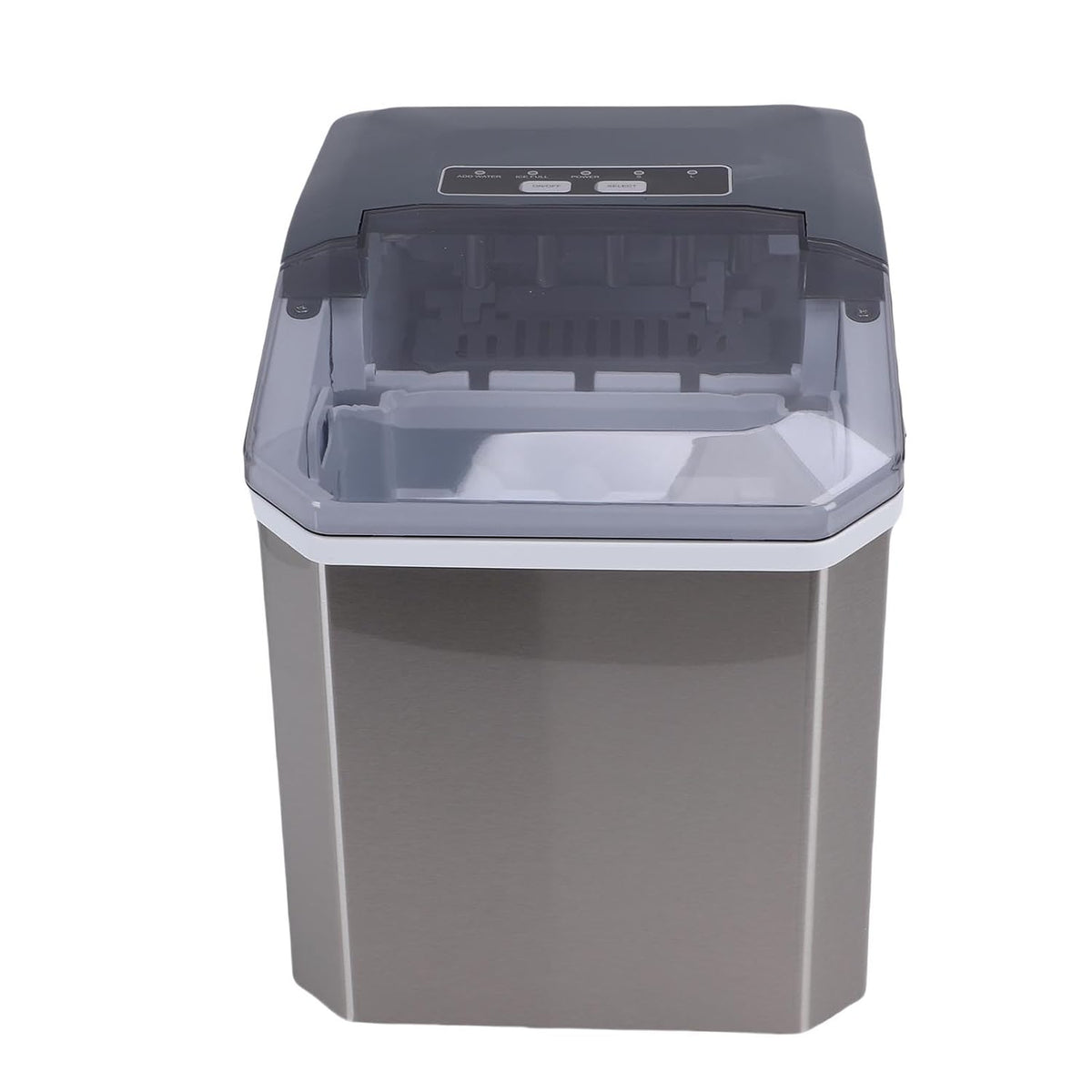 Xiuganpo Eismaschine, 220 V, ABS und Edelstahl, Silber, Geräuschloses Design für Küchen, Milchteeläden, Kompakte aus Edelstahl (EU-Stecker )