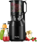 Fretta Mastizier-Entsafter mit einer Schnecke, 135MM, 250 W, Schwarz, Slow Juicer mit Breite und Größere Fütterungsröhre