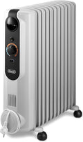 De'Longhi Elektroheizkörper, 75 m, Schwarz, Radia S EasyTronic, Ölradiator für Räume bis ³, 12 Heizrippen, 3 Leistungsstufen