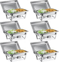 Wilprep Buffetschrank, 9 L, Silber, Chafing Dish Edelstahl 1/2+1/2 GN-Behälter Buffet-Set, Buffet und Party