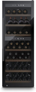 Caso Weinkühlschrank, Schwarz, WineExclusive 126 Smart - Design für bis zu 126 Flaschen -, LED beleuchtet, mit Wi-Fi Modul und App