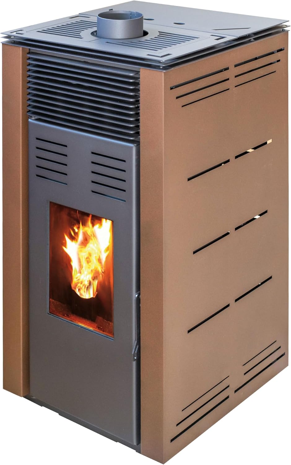 MAESTRO FERRETERO Pelletheizungen, 8 kW, Braun, JOIMA - Pelletofen ohne Strom Natur Style Modell