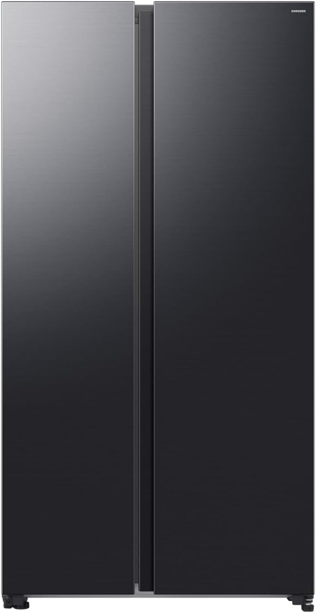 Samsung Side-by-Side-Kühlschrank, Schwarz, RS60F Side-by-Side mit No Frost+ und AI Energy Mode, EEK: E