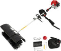 BTGSHYNM Kehrer, 1.7 kW, 56 cm, PA6. Nylon, Schwarz, Kehrmaschine Benzin 52CC mit Bürstenbreite für Hof Einfahrt