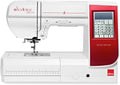 Elna Overlock-Nähmaschinen, Schwarz, Excellence 680 Plus Computer Nähmaschine rotes Design