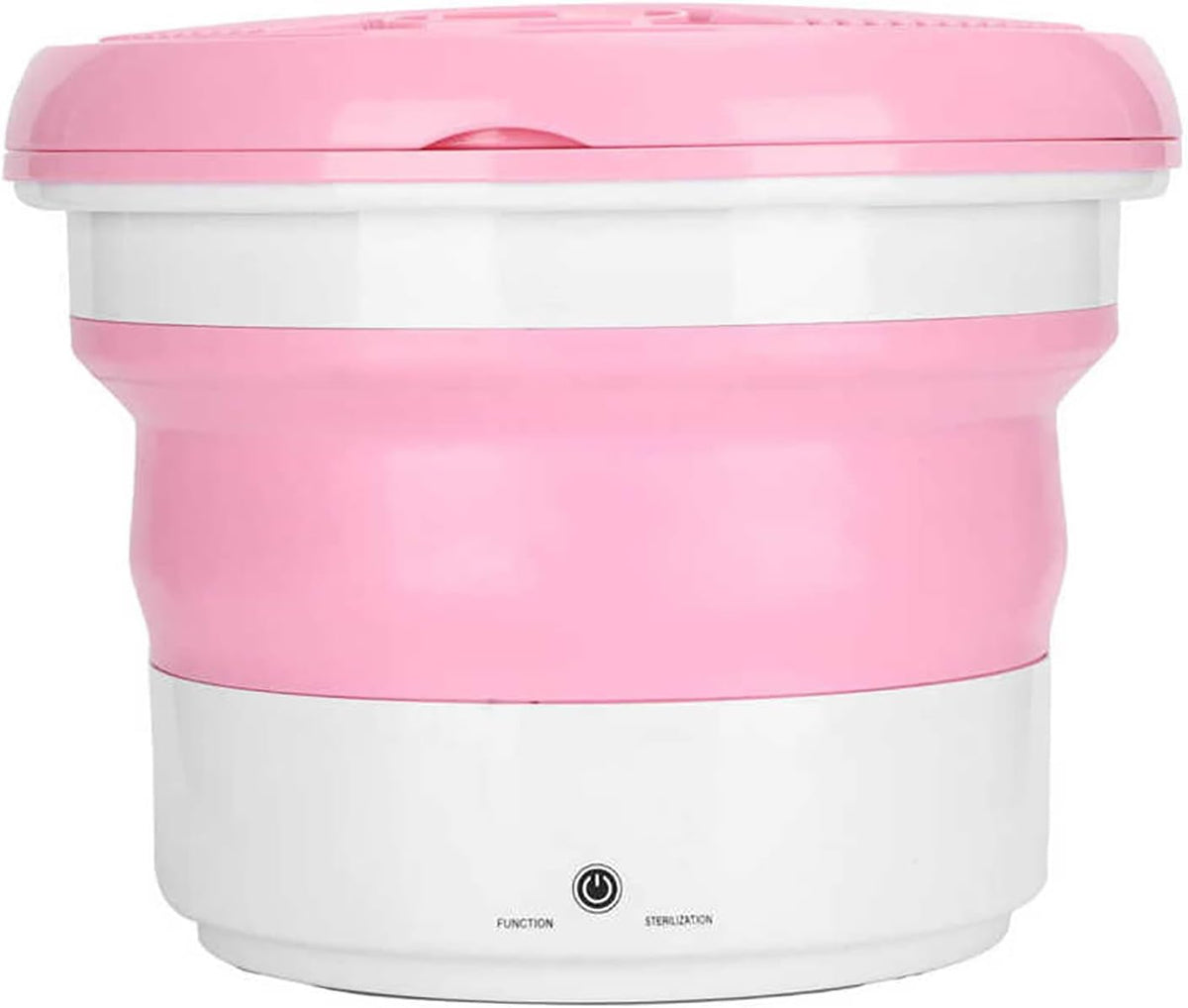 Samnuerly Waschmaschine, 13 l, Rosa, Zusammenklappbare Mini- für Schuhe, tragbare Ultraschall- n mit Ozon, energiesparend
