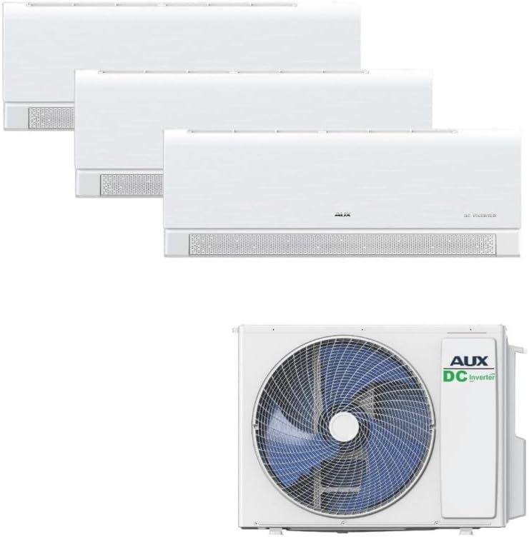 AUX Klimaanlage, 10,5 kW, Weiß, A++ Set Multi Split 36000 BTU - Außengerät + 3×, Büro & Schlafzimmer