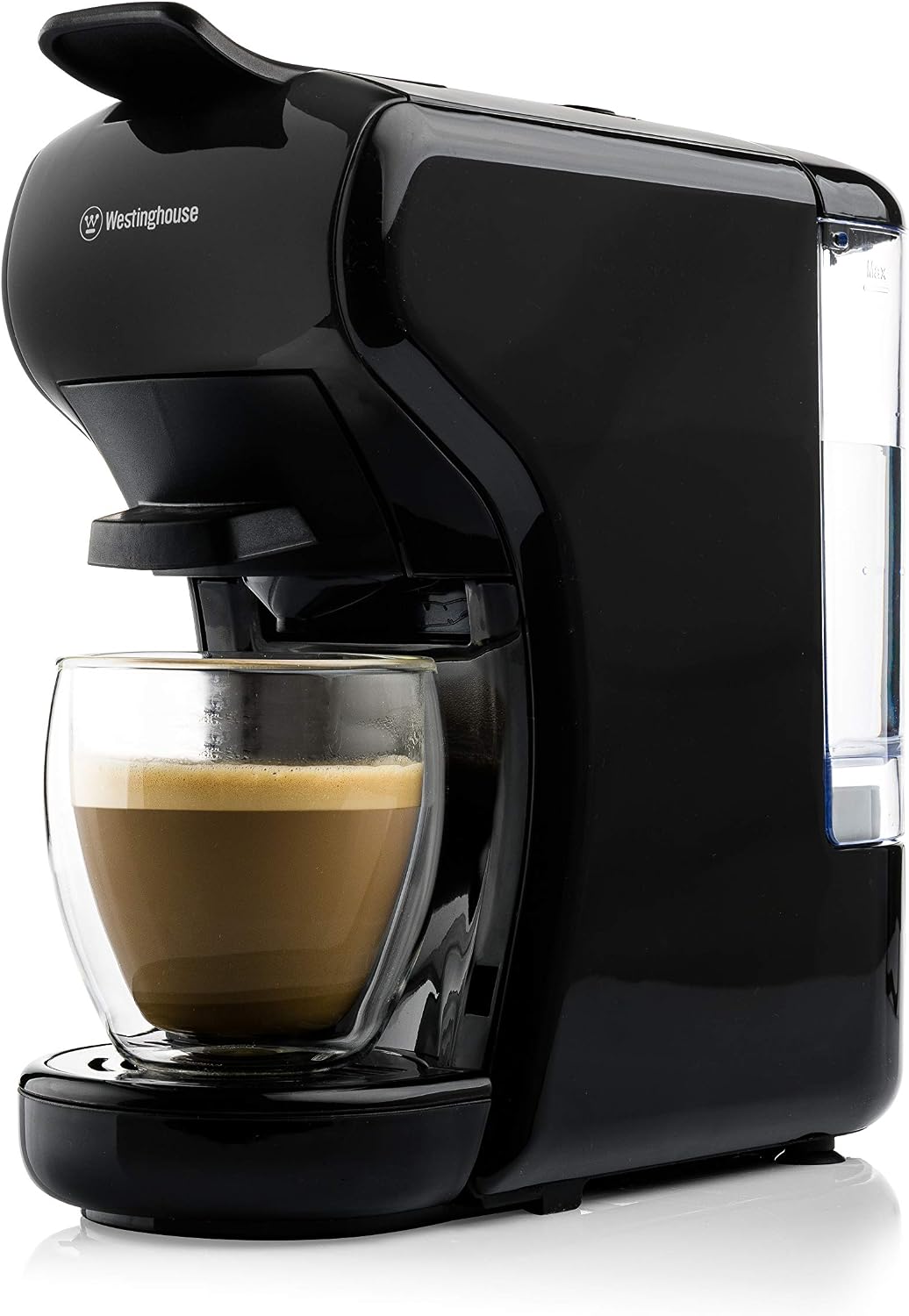 Westinghouse Kaffeemaschine, 0,7l, Schwarz/Silber, 3-in-1 Kapsel - Kaffee Kapselmaschine für Nespresso, Dolce Gusto und gemahlenen Kaffee