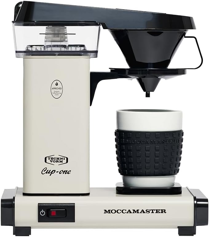 Moccamaster Kaffeemaschine, Weiß, Cup-One, Kleine, Filter, 300ML, Cream, Farbe
