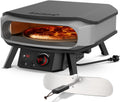 Pizzaofen, 2200 W / 230 V, 2 m, Schwarz, cozze® 17' PREMIUM ROTATE Elektrisch mit Drehstein inkl., 230 V