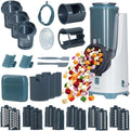Genius Gemüsehobel, Schwarz, Nicer Dicer Electro PRO Set 32-tlg., sage, Gemüseschneider elektrisch mit 9 Einsätzen zum Reiben