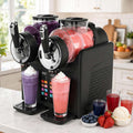 430 Eismaschine, 2 x 2 l (4000 ml), 430 W, Schwarz, W-Slush-Eis-Maschine, Mit Zwei 2-Liter-Behältern, 7 Temperaturstufen