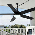 CNCMtiger Pavillon, 121,9 cm, Weiß, wasserdichter Outdoor-Deckenventilator mit Licht, IP65 Nassbewertung, zum Aufhängen