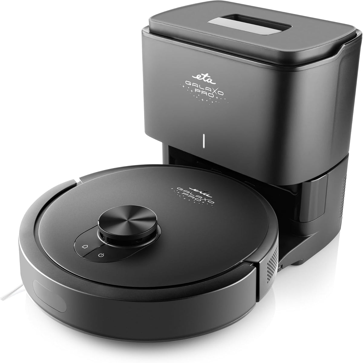 ETA Saugroboter, 10 cm, Schwarz, mit Absaugstation Galaxo PRO I 5000 Pa Power I 360°