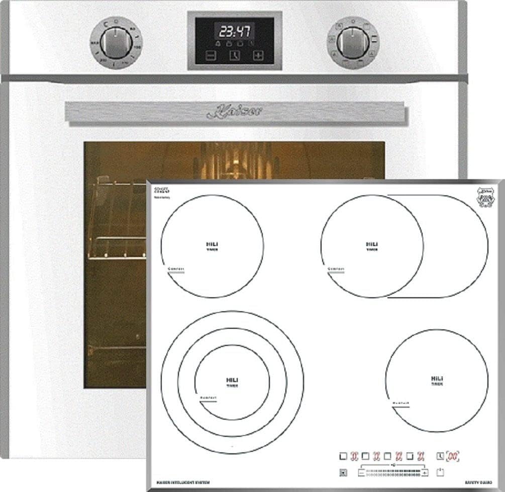 Kaiser Backofen, 6326 W, 79 L, Schwarz, Set EH +KCT 6715 FW, Elektro, Autark, Selbstreinigung, Drehspieß, Einbau