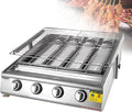 Generisch Gasgrill, Edelstahl, Silber, Kommerzieller rauchfreier BBQ-Grill, elektrischer Spieß-Grill mit Edelstahlhaube