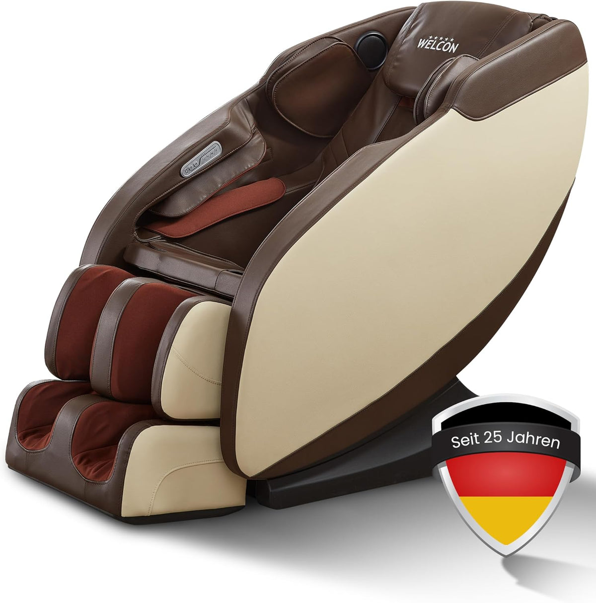 WELCON Audiogerät, Beige/Braun, Prestige II 3D Massagesessel Zero Gravity Wärme Beige-Braun, Sessel mit Wärmefunktion