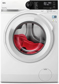 AEG Waschmaschine, 9 kg, Weiß, Serie 6000, ProSense Mengenautomatik, LR6A65490, Für Familien, smarte Beladungserkennung passt Zeit und Wasser an