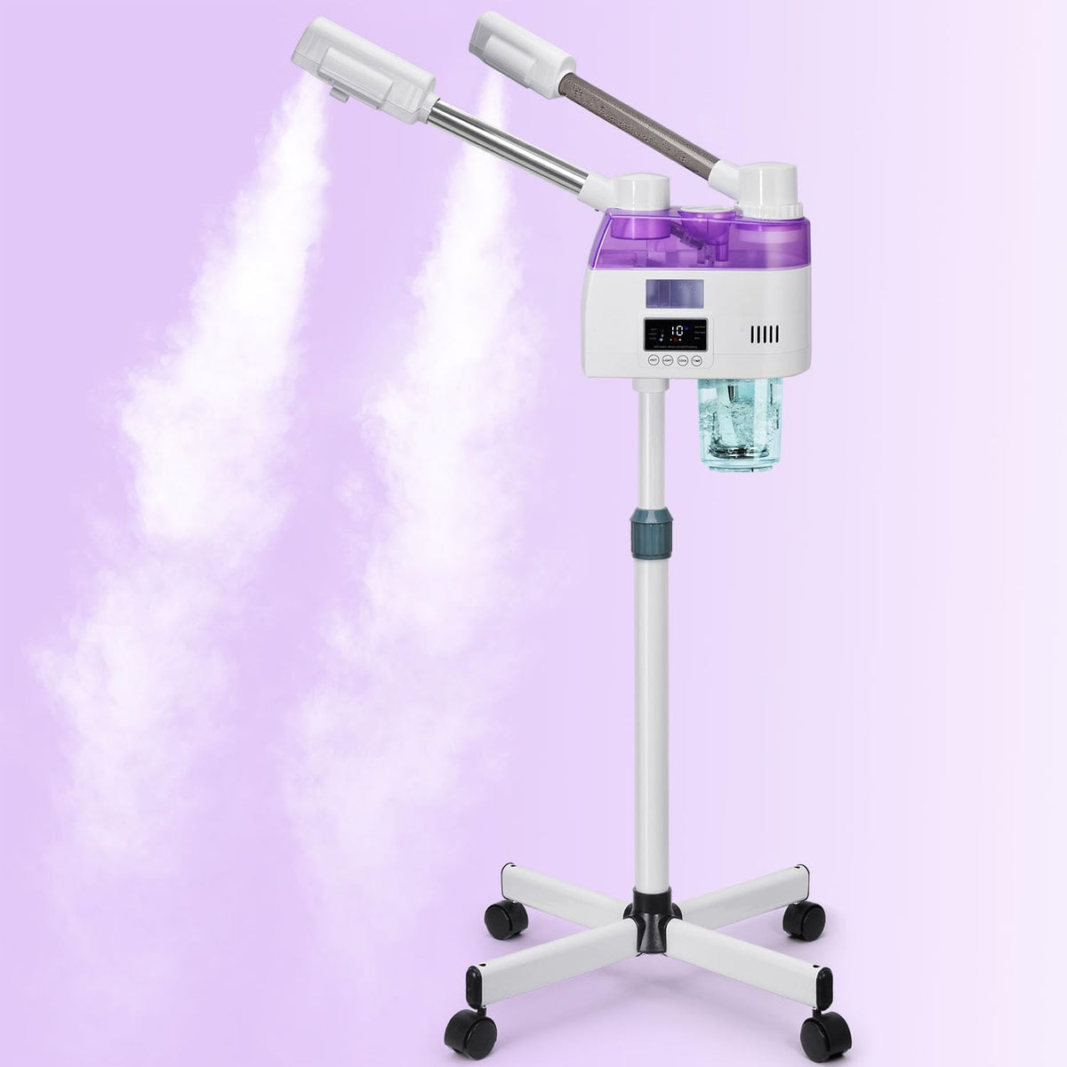 JOSTZHXIN Sprays, Schwarz, Professioneller 2-in-1-Gesichtsdampfer, Kosmetikerin mit heißem & kaltem Nebel, Gesichtsdampfer für Zuhause
