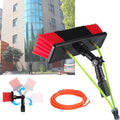 Ausziehbares Glasreinigung, Schwarz, Fensterreinigungsset mit Wasserzufuhr, Solarpanel-Reinigungsgerät mit Teleskopstange & Bürste