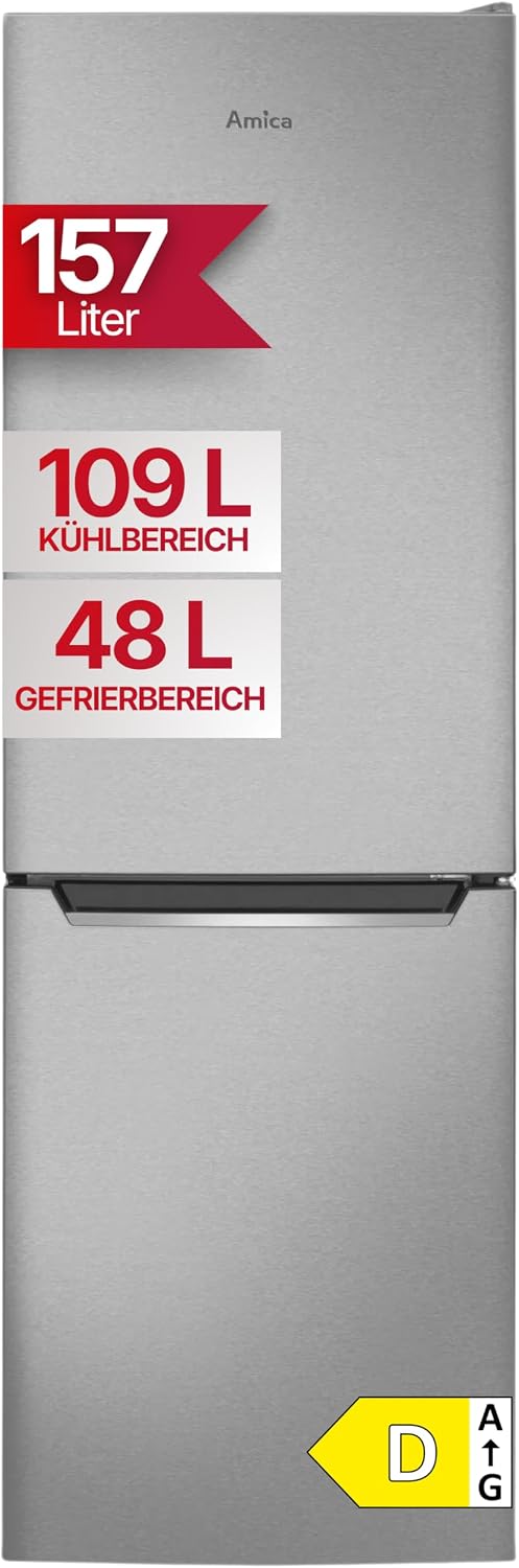 Amica Kühl-Gefrierkombination, 144x47,4x49,5 cm, 157 L, Weiß, KGCL 384 157 E