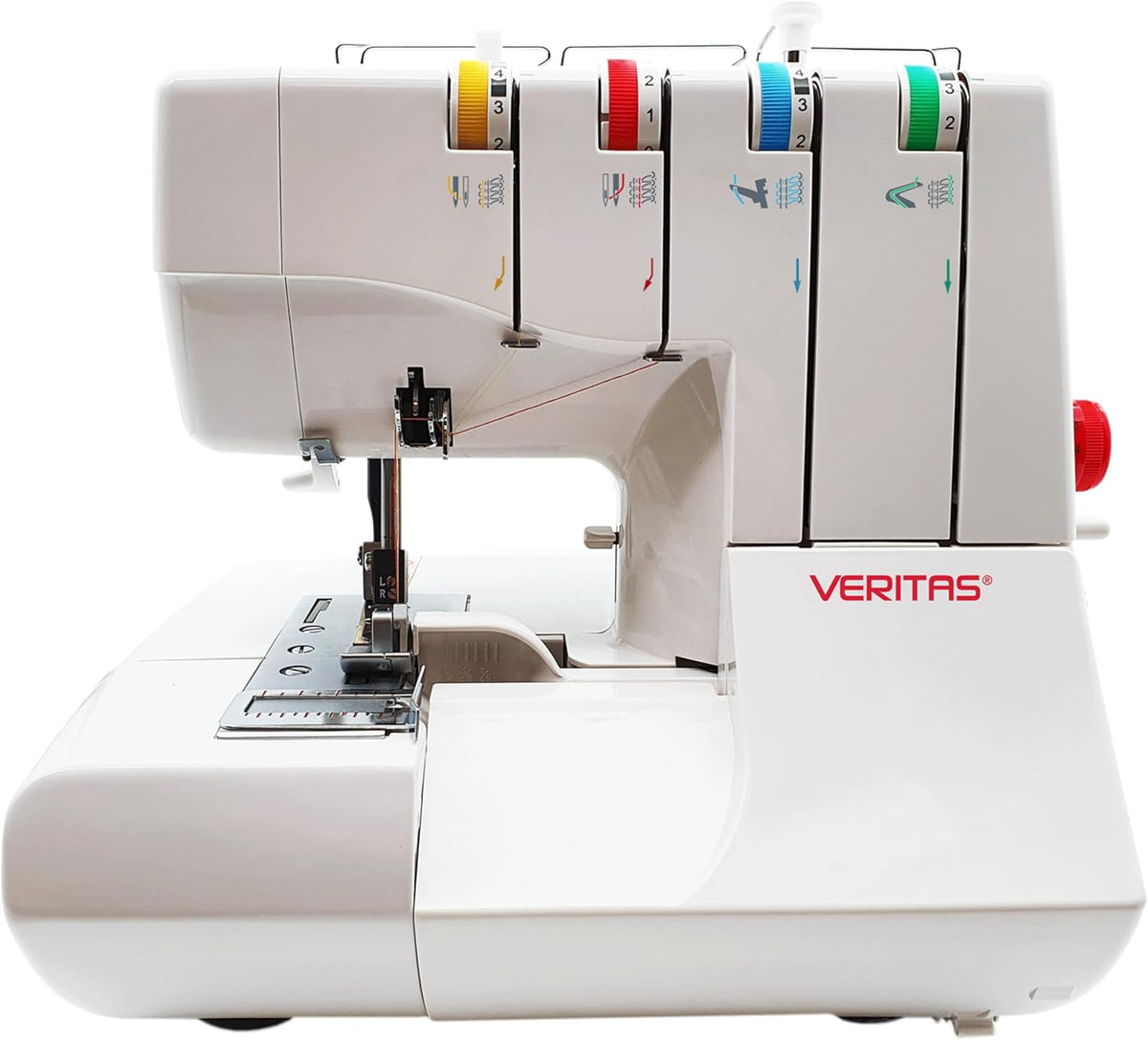 VERITAS Overlock-Nähmaschinen, Weiß, Nähmaschine Simone I Overlock-Nähmaschine I 12 Programme I