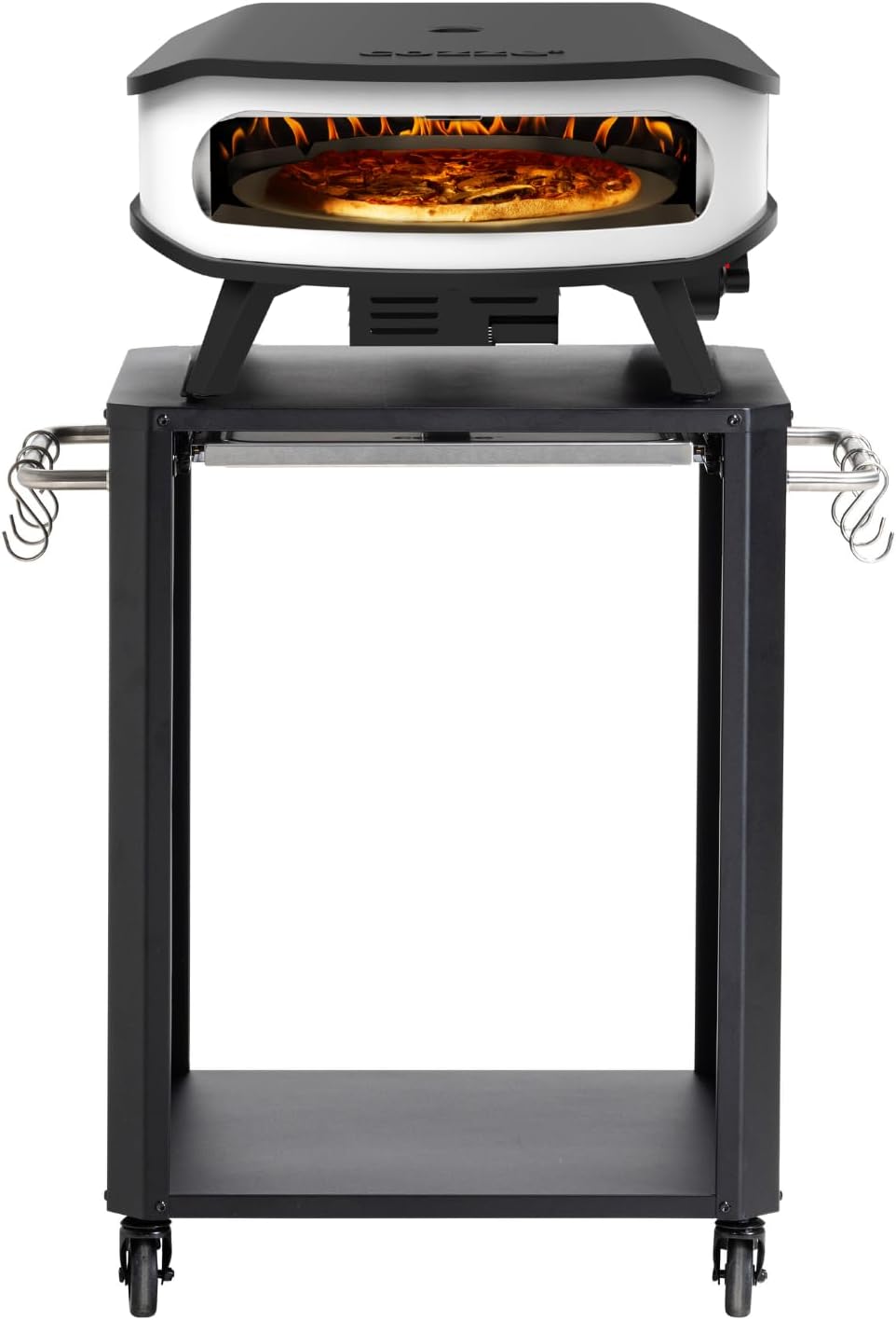 cozze Pizzaofen, Grau, ® 17' mit drehbarem Stein & Tisch