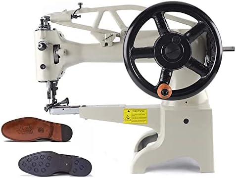 WOTZOV Overlock-Nähmaschinen, 8 Zoll, Schwarz, Hochleistungs-Ledernähmaschine, industrielle Handkurbel-Schuhnähmaschine
