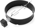 Weber Holzkohlegrill, 57 cm, Schwarz/Silber, Drehspieß für s - Motorbetriebener Spieß für gleichmäßiges, Schwarz-Silber (7494)