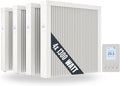 eVARMO Elektroheizkörper, Schwarz, 4x „areo direct' 1300 Watt im SET elektrische