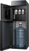 freistehend Kühler & Wasserspender, 88.8 cm, 30 cm, 29 cm, Schwarz, netzbetriebener Wasserspender mit Ladeeinheit