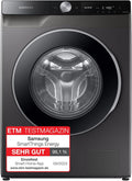 Samsung Waschmaschine, 8 kg, Silber/Schwarz, 1400 U/min, Ecobubble, Simple Control, WiFi SmartControl, SuperSpeed 59 M