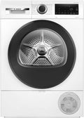 Bosch Wäschetrockner, 9 kg, Weiß, WQG24200ES mit Wärmepumpe, AutoDry, mittlere Belastung, knitterfrei
