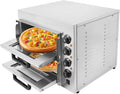 NiuLifeya Pizzaofen, 3000 W, 3000 W, 40 L, 201 Edelstahl, Gummi, Kunststoff, Glas, Cordierit, Schwarz