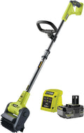 RYOBI Fugenreiniger, 4,0 Ah, 18 V, Braun, ONE+ Akku-Oberflächenreiniger RY18PCB-140 (Teleskopstiel, werkzeugloser Bürstenwechsel