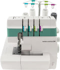 unkonwcy Overlock-Nähmaschinen, 91 W, Aluminiumlegierung, technischer Kunststoff, Grün/Weiß