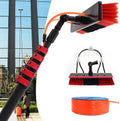 GYEQXKT Fensterabzieher, 10,8 m, 5,4 m, Schwarz, Teleskop-Wasserbürste 3, Fensterreinigungsstange, Solarpanel-Reinigungsgerät