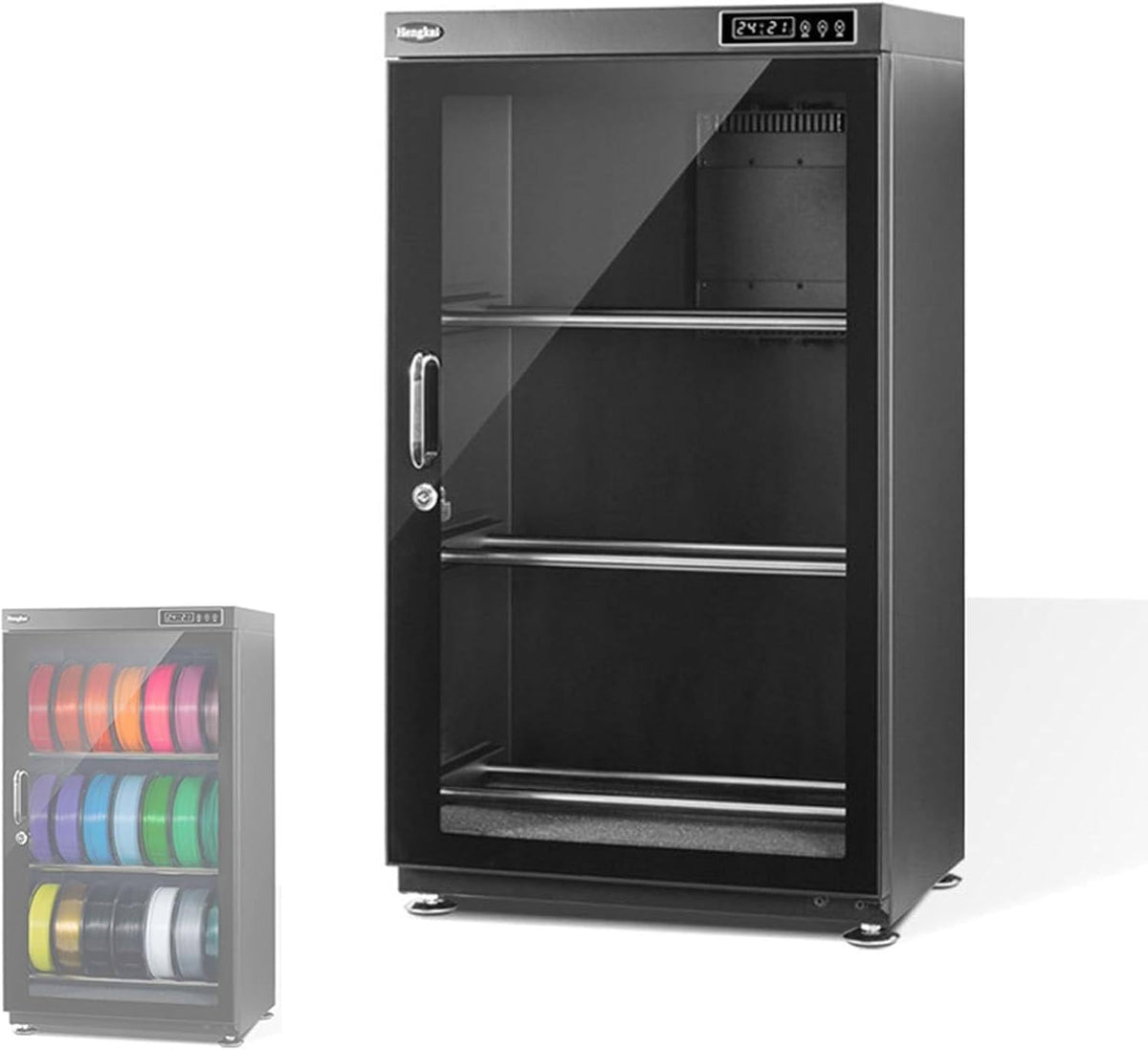 XUXIAO Luftentfeuchter, 115 L, 1 Kg, Weiß, Trockenschrank Für 3D Druckfilament, Aufbewahrungsschrank, Fasst 10, 12 /15-21 Rollen à Filament