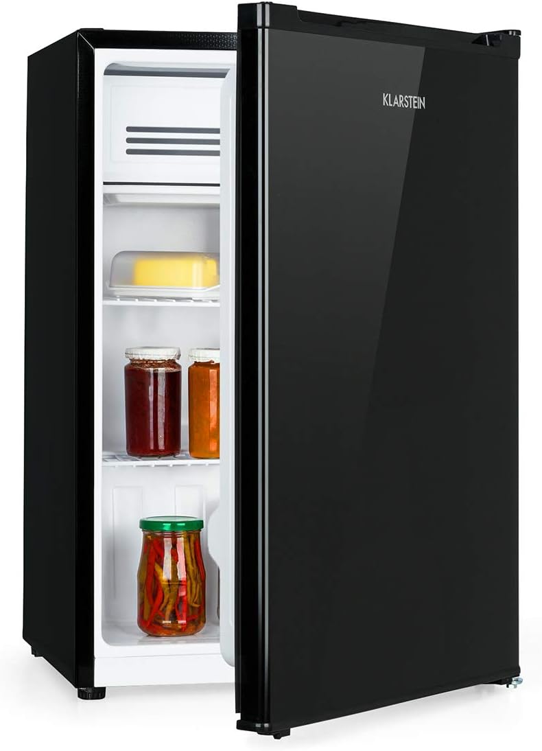 Klarstein Kühlschrank, 76 Liter, 4 Liter, Anthrazit, Delaware, Fassungsvermögen, 2 flexible Glasböden, Gefrierfach