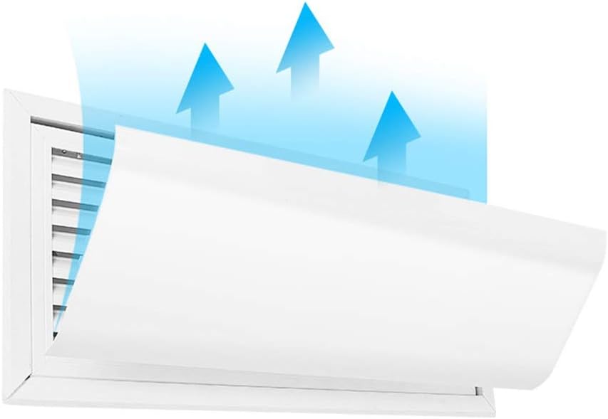 Windabweiser, 100 cm, 120 cm, 40 cm, 60 cm, Weiß, für Klimaanlagen, Windschutzscheibenblende für zentrale Klimaanlagen für Büros