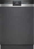 Siemens Geschirrspüler, 60 cm, Silber, iQ300 Smarter Teilintegrierter SN53ES06VE
