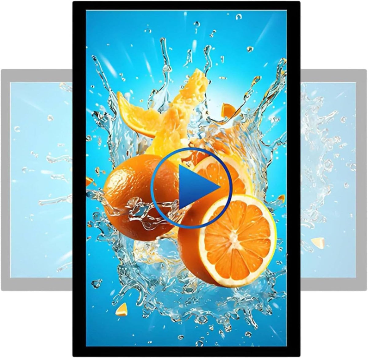 Digital-Signage-Display, Schwarz, Digital Signage Display für den Außenbereich, Wandhalterung, kommerzielle LCD-Werbetafel