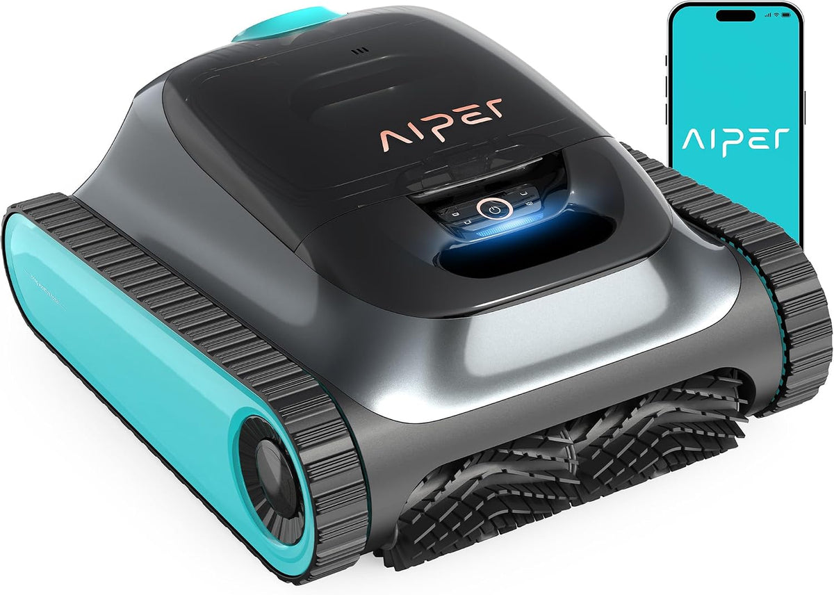 AIPER Poolroboter, Blau, (2026 Upgrade) Scuba S1, Individueller Wochenreinigungsplan, 270 Min. Laufzeit, Wasserlinienreinigung