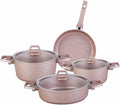 Kitchen Topfsets, Schwarz, Bio Granit Kochgeschirr Set Not Stick Cooking Pot Pan 4