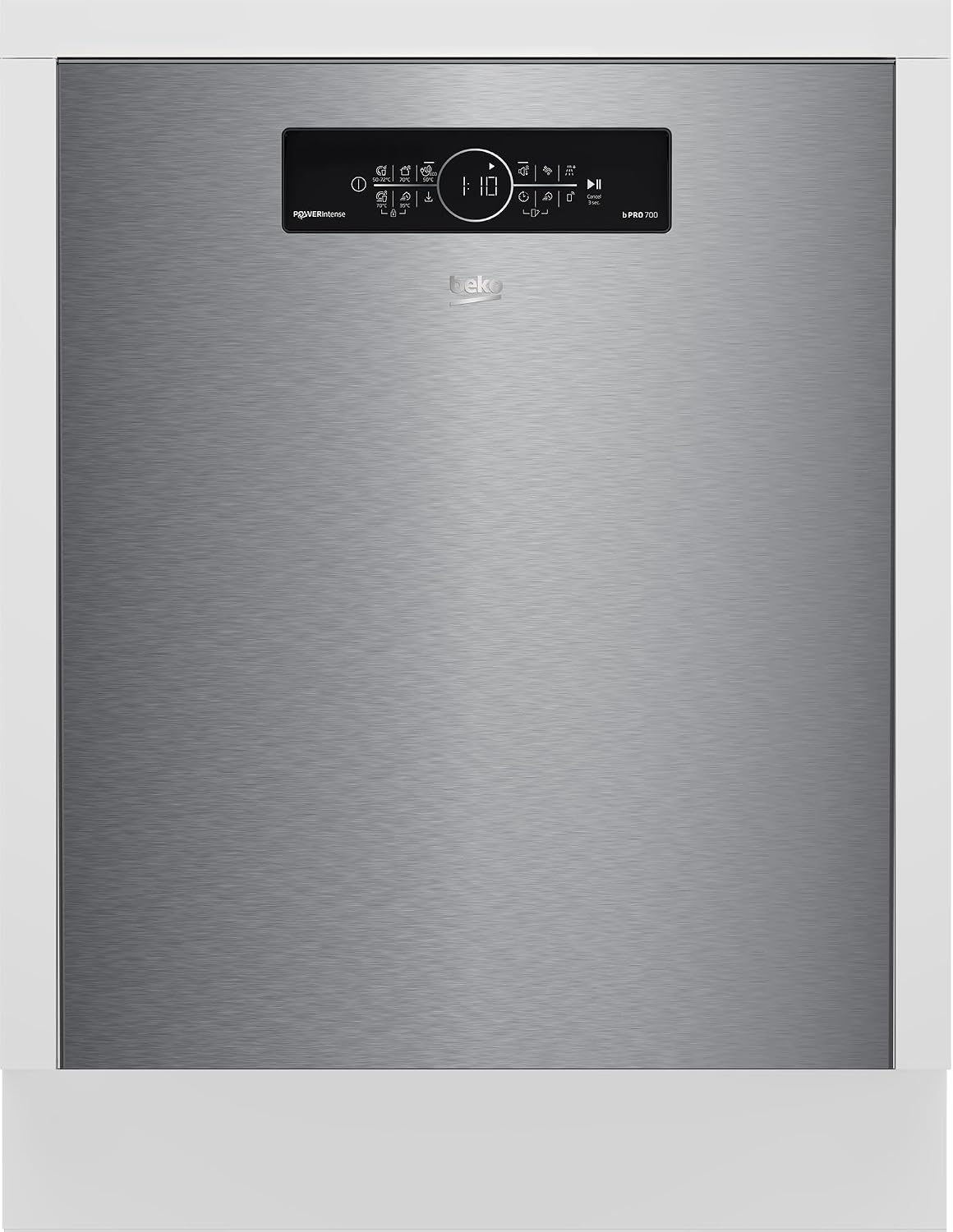 Beko Geschirrspüler, 60 cm, Silber, BDDN36561XP, unterfähig, für 15 Maßgedecke, 5 Programme, 6 Zusatzfunktionen