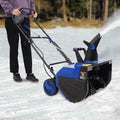 SanBouSi Schneefräse, 2400 W, 56 cm, Manganstahl, Kupfer, Stahl, Schwarz, Elektro mit LED-Leuchten, Arbeitsbreite