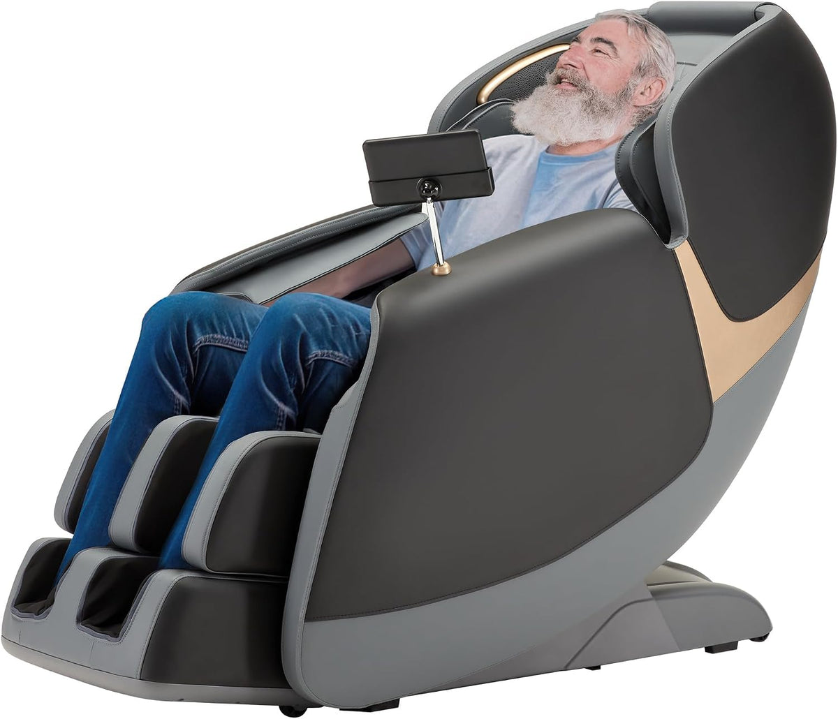 ROTAI Relaxsessel, Schwarz, Massagesessel, Vollkörper Zero Gravity SL-Spur Shiatsu-Massagesessel mit, Bluetooth