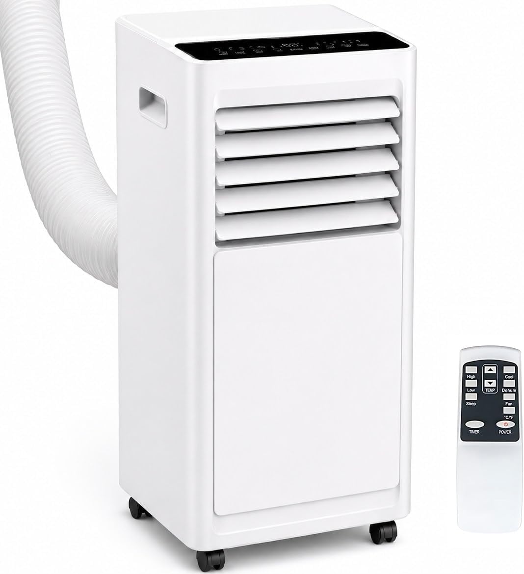 DIUNAOZI Klimaanlage, 12 m, Weiß, Mobile 9000 BTU für 8, 3 in 1 Mobiles Klimagerät mit Entfeuchter und Ventilator