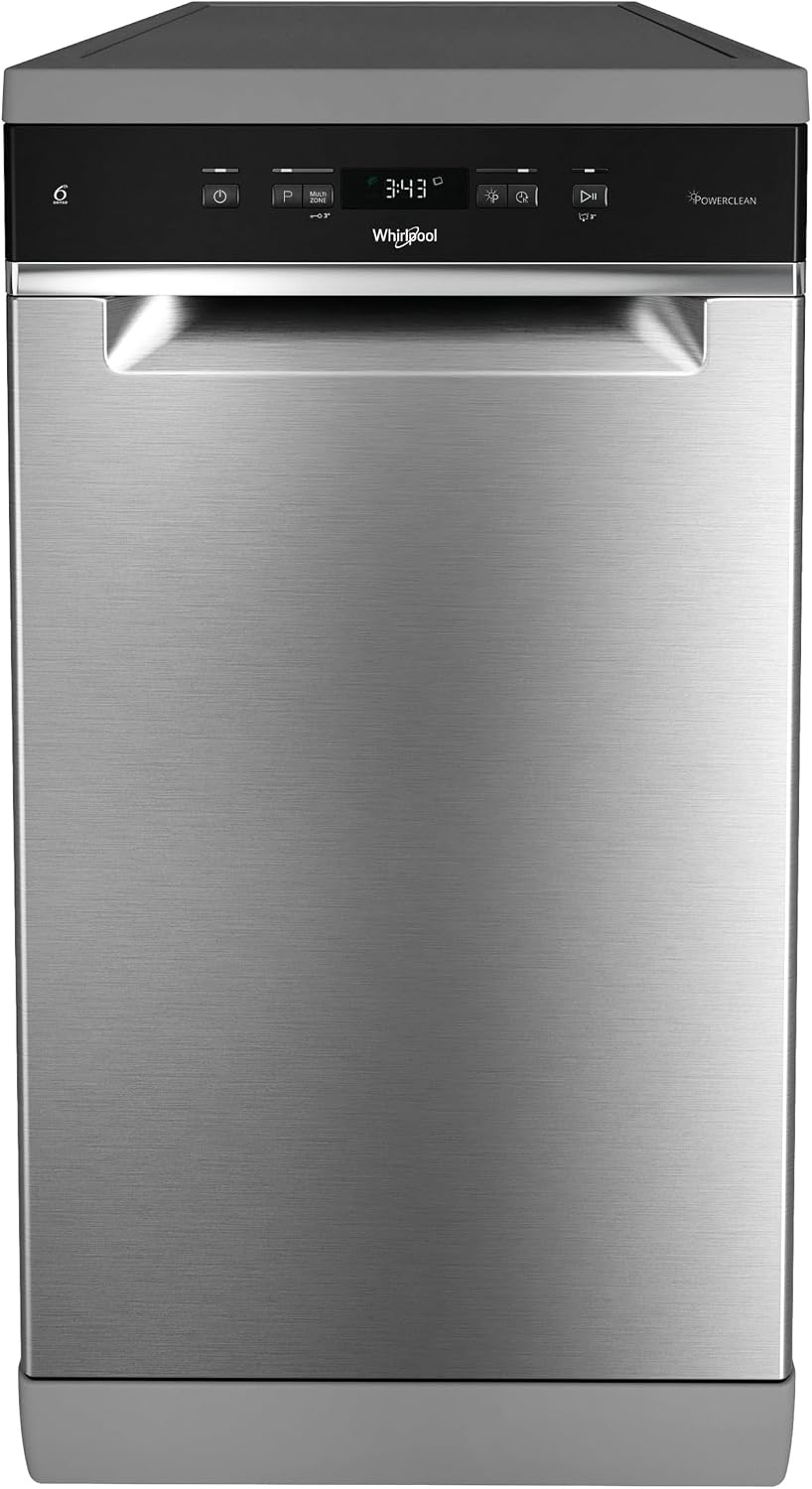 Whirlpool Geschirrspüler, 45,0 cm, 59,0 cm, 85,0 cm, Weiß, WH4FD11CS7A0X, freistehend für 11 Gedecke. Spülmaschine mit sechster
